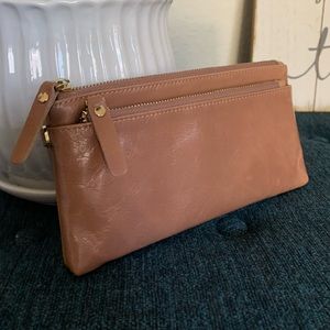 New No Tags, Genuine Leather Wristlet Wallet, Light Brown, Soft Leather